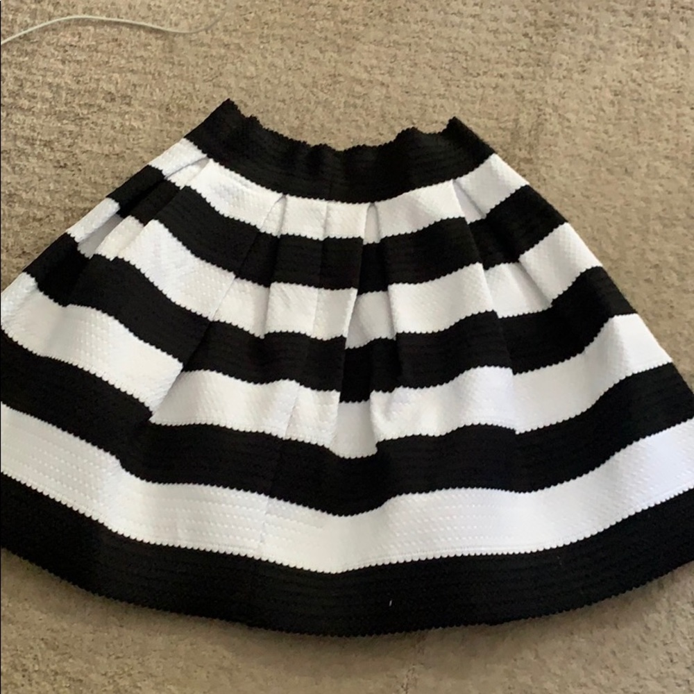 Express A Line Striped Skirt